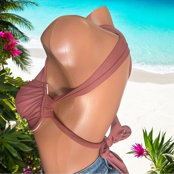 SHEIN Swimwear l Sash Tie Back l Bikini Top l Underwire l M l EUC - Picture 4 of 14